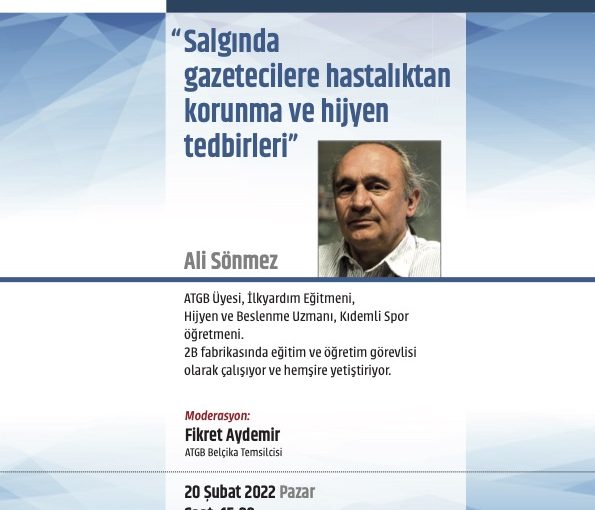 ATGB Semineri: “Salgında gazetecilere hastalıktan korunma ve hijyen tedbirleri”